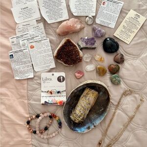 Crystal and Sage Collection with Bracelets and Incense
